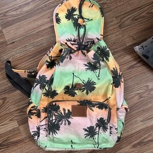 Victoria Secret’s pink full-size palm tree tye dyed back pack